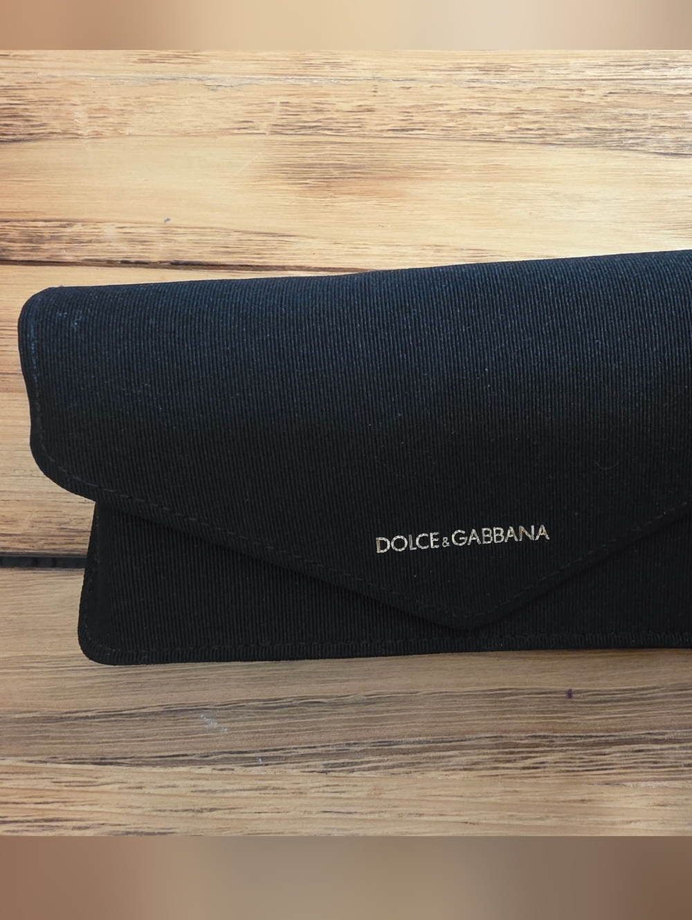 Dolce & Gabbana Black Snap Closure Soft  Glasses Case